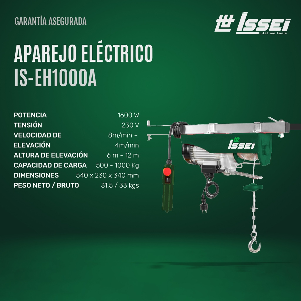 APAREJO ELECTRICO [500 - 1000 kg]